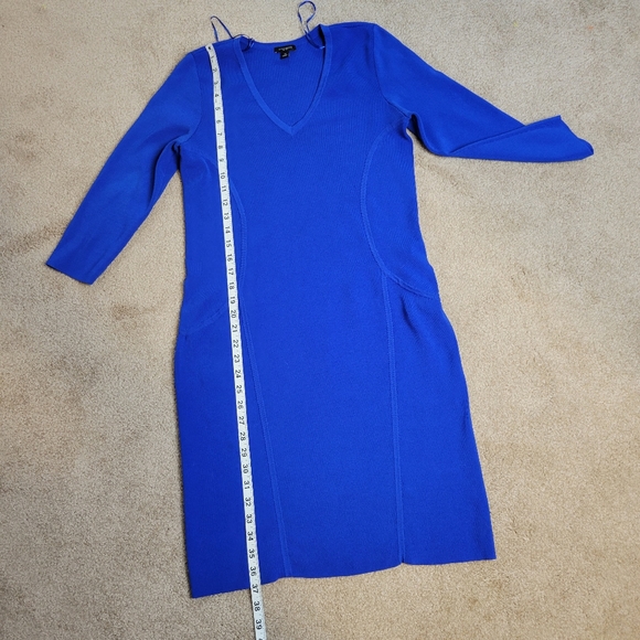 Ann Taylor Royal Blue Body Con Sweater Dress SZ M - Picture 14 of 16
